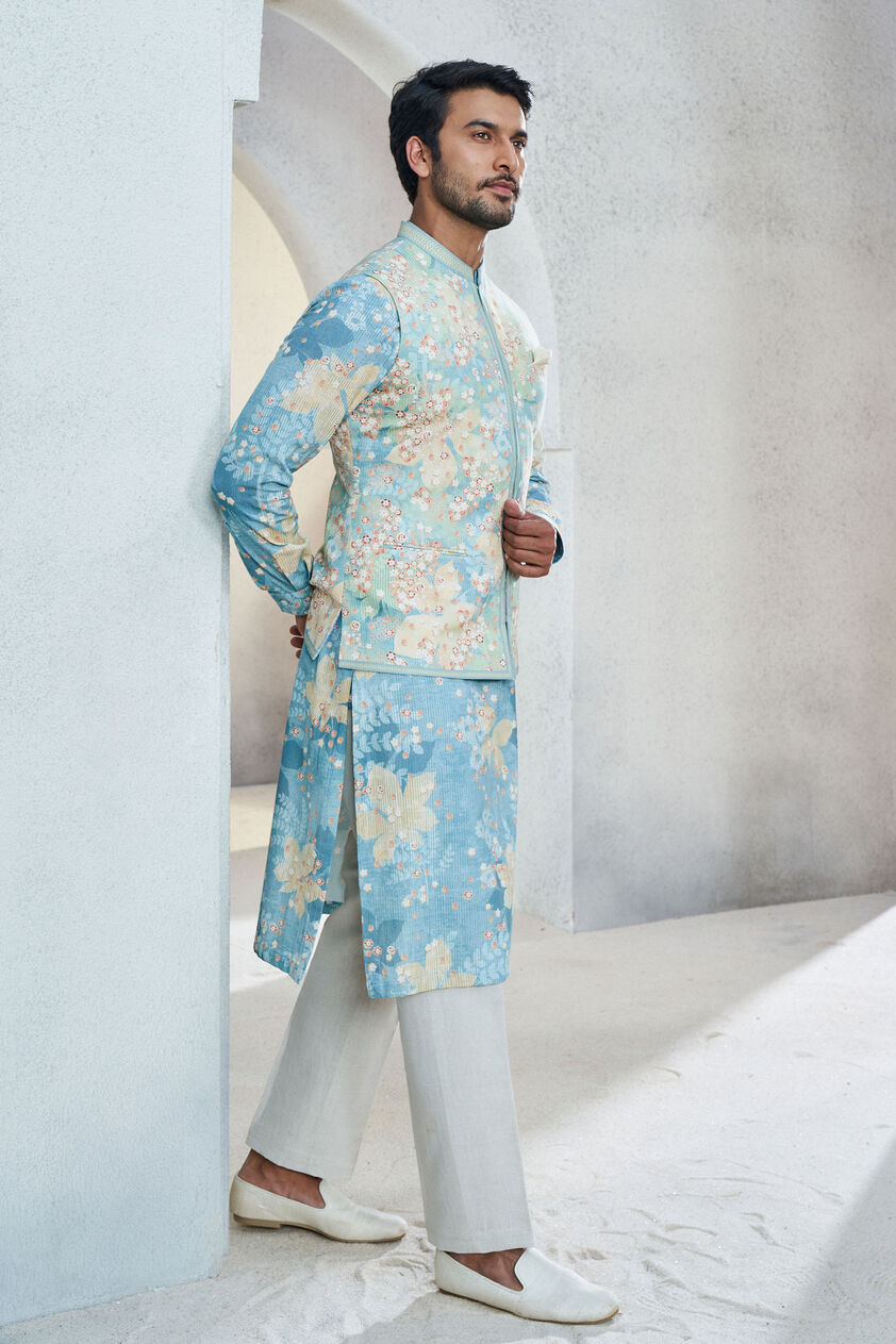 Revaan Nehru Jacket - Powder Blue, Powder Blue, image 2